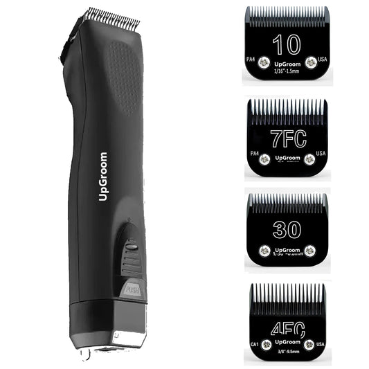 Máquina de Tosa Ultra A5 UpGroom Black + 4 Lâminas Titânio Nº 10, Nº 7, Nº 30 e Nº 4 — imagem 1