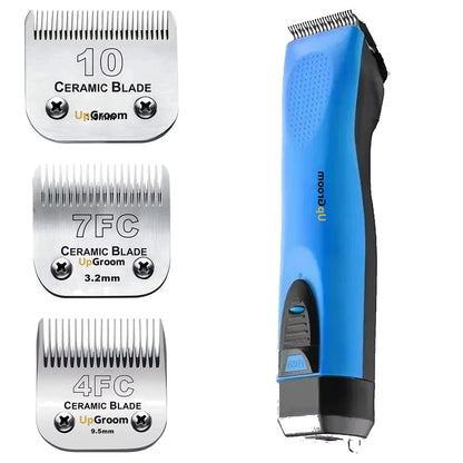 Máquina de Tosa Ultra A5 UpGroom Blue + 3 Lâminas Cerâmica Nº 10, Nº 7 e Nº 4
