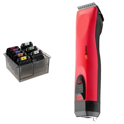 Máquina de Tosa Ultra A5 UpGroom Red + Kit Pente Adaptador 8pcs Inox