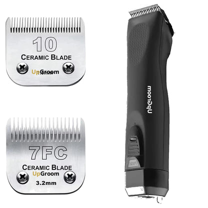 Máquina de Tosa Ultra A5 UpGroom Black + 2 Lâminas Cerâmica Nº 10 e Nº 7