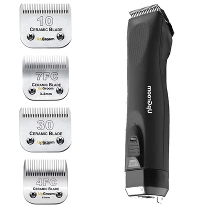 Máquina de Tosa Ultra A5 UpGroom Black + 4 Lâminas Cerâmica Nº 10, Nº 7, Nº 30 e Nº 4