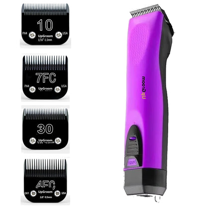 Máquina de Tosa Ultra A5 UpGroom Purple + 4 Lâminas Titânio Nº 10, Nº 7, Nº 30 e Nº 4
