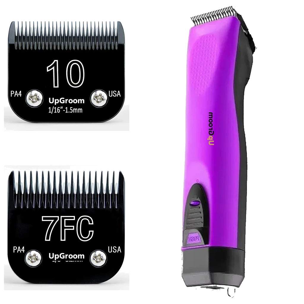 Máquina de Tosa Ultra A5 UpGroom Purple + 2 Lâminas Titânio Nº 10 e Nº 7