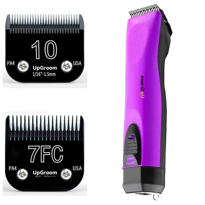 Máquina de Tosa Ultra A5 UpGroom Purple + 2 Lâminas Titânio Nº 10 e Nº 7