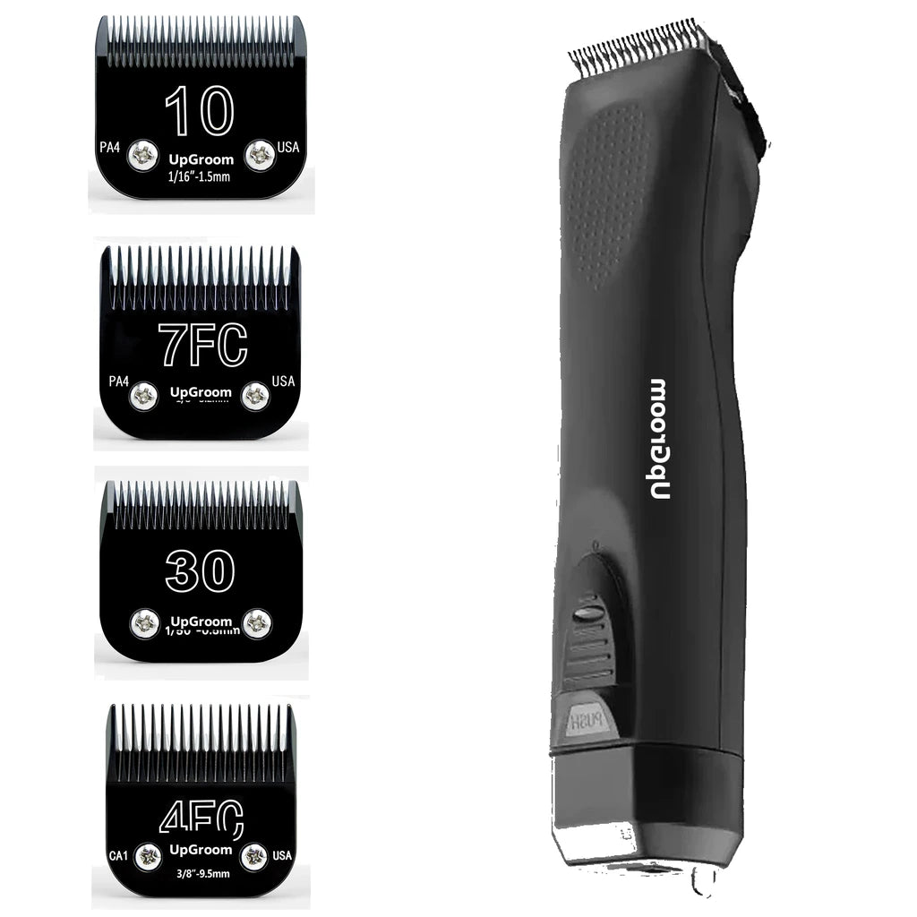 Máquina de Tosa Ultra A5 UpGroom Black + 4 Lâminas Titânio Nº 10, Nº 7, Nº 30 e Nº 4