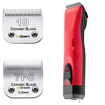 Máquina de Tosa Ultra A5 UpGroom Red + 2 Lâminas Cerâmica Nº 10 e Nº 7