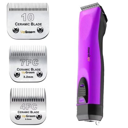 Máquina de Tosa Ultra A5 UpGroom Purple + 3 Lâminas Cerâmica Nº 10, Nº 7 e Nº 4