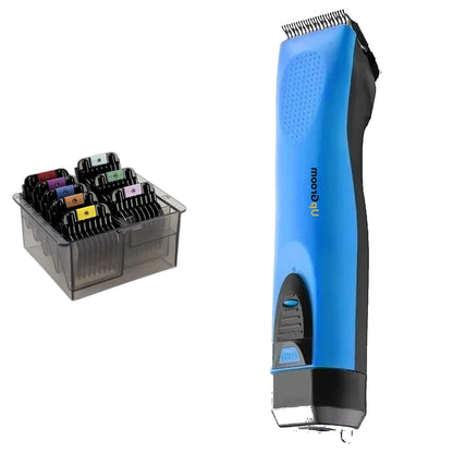 Máquina de Tosa Ultra A5 UpGroom Blue + Kit Pente Adaptador 8pcs Inox