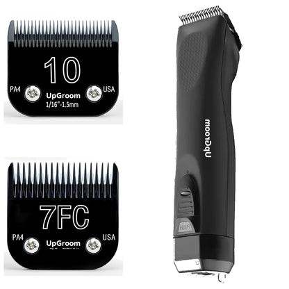 Máquina de Tosa Ultra A5 UpGroom Black + 2 Lâminas Titânio Nº 10 e Nº 7