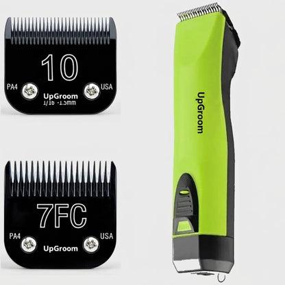 Máquina de Tosa Ultra A5 UpGroom Green + 2 Lâminas Titânio Nº 10 e Nº 7