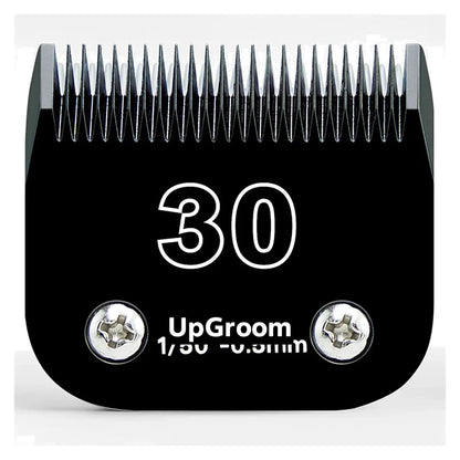 Lâmina de titânio Nº30 Ultra A5 UpGroom, 0,5 mm, vista frontal