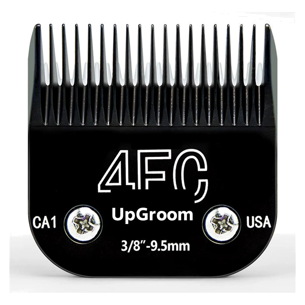 Lâmina de titânio Nº4FC Ultra A5 UpGroom, 9,5 mm, vista frontal