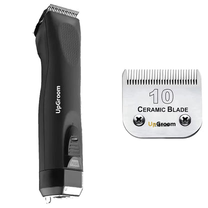 Kit Máquina de Tosa Ultra A5 UpGroom Preta com lâmina de cerâmica Nº10