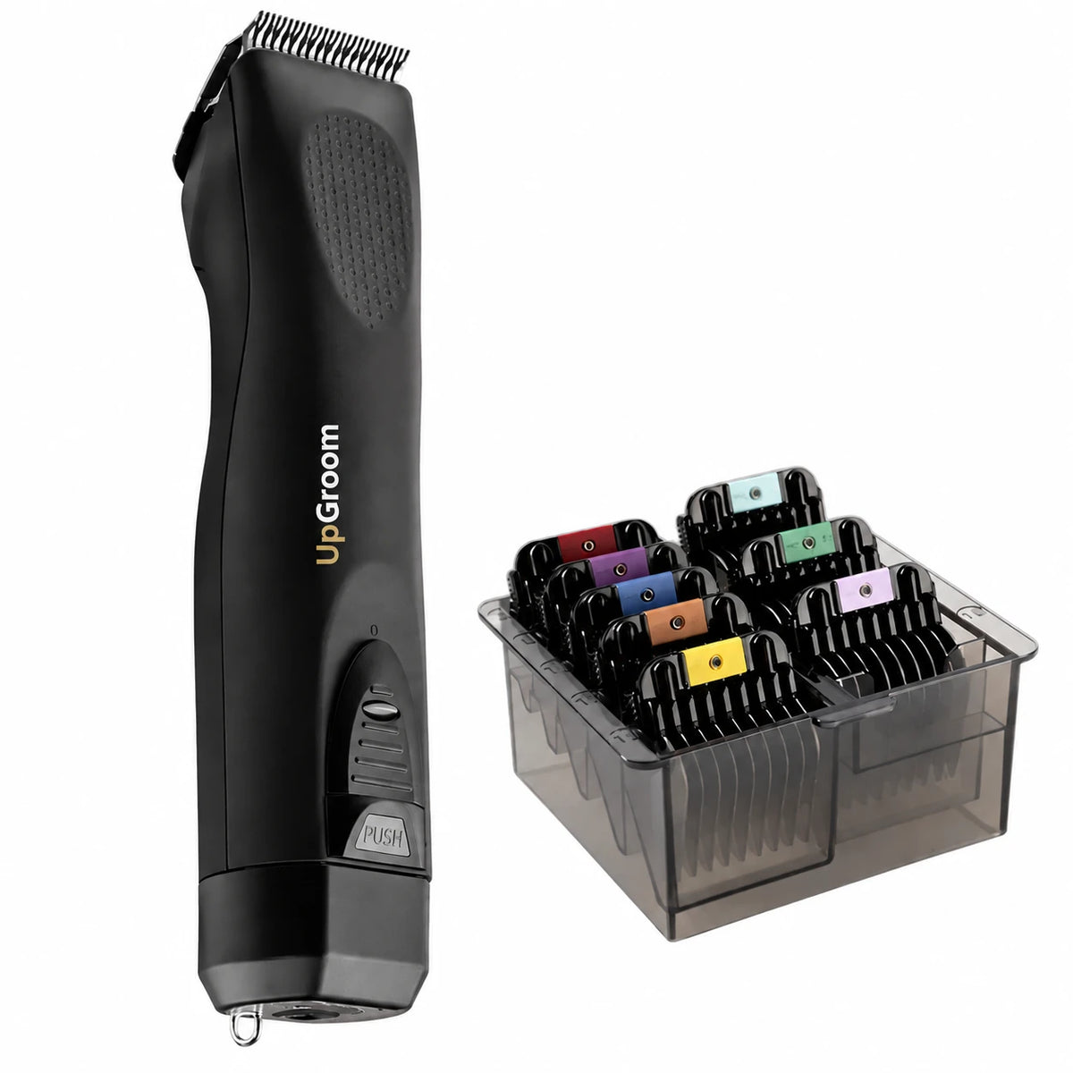 Máquina de Tosa Ultra A5 Preta com adaptador de 8 pentes