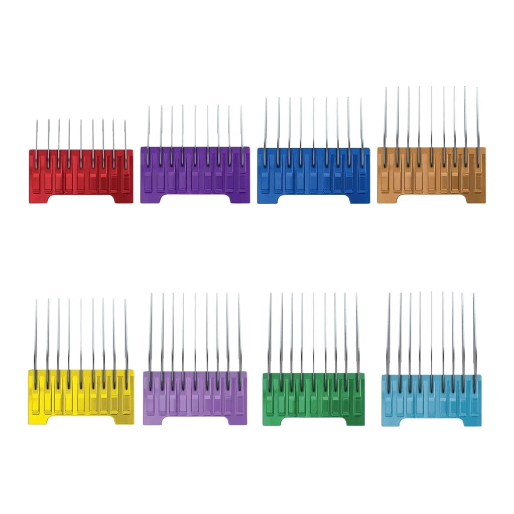 Estojo com 8 pentes adaptadores de aço inox do Kit Encaixe Nº40 Ultra A5 UpGroom