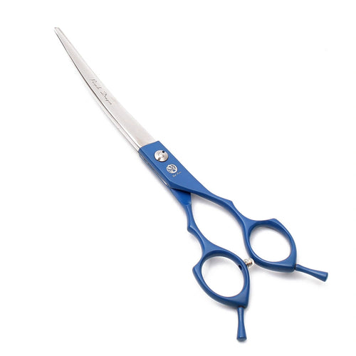 Tesoura curva 7 polegadas azul UpGroom para kit profissional