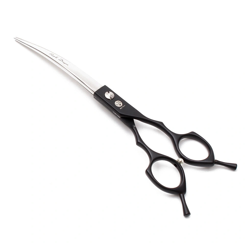 Tesoura curva 7 polegadas preta UpGroom para kit profissional