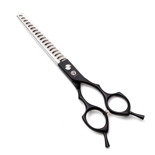 Tesoura dentada de desbaste 7 polegadas preta UpGroom para kit profissional